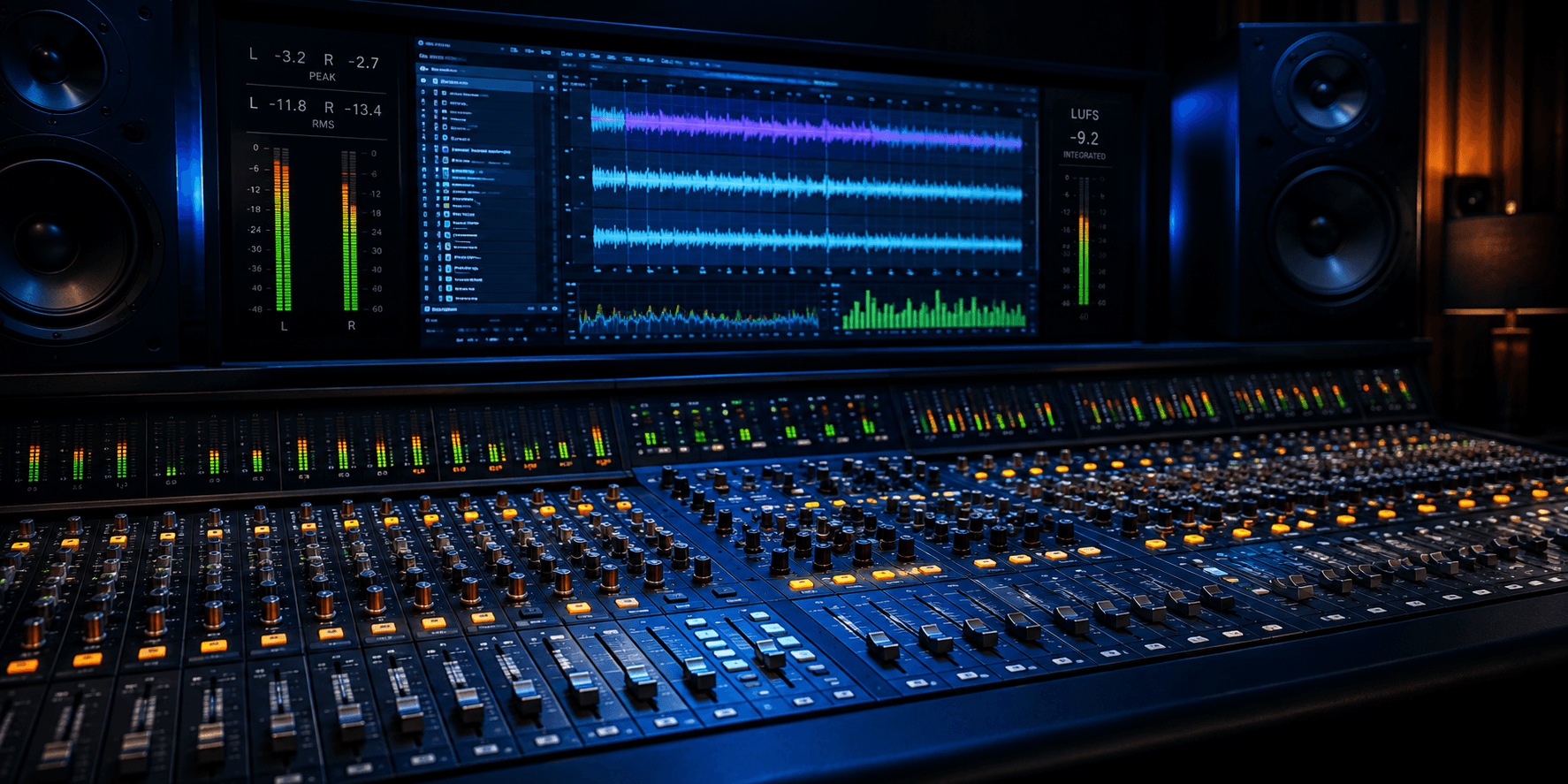 Mixing desk · meters